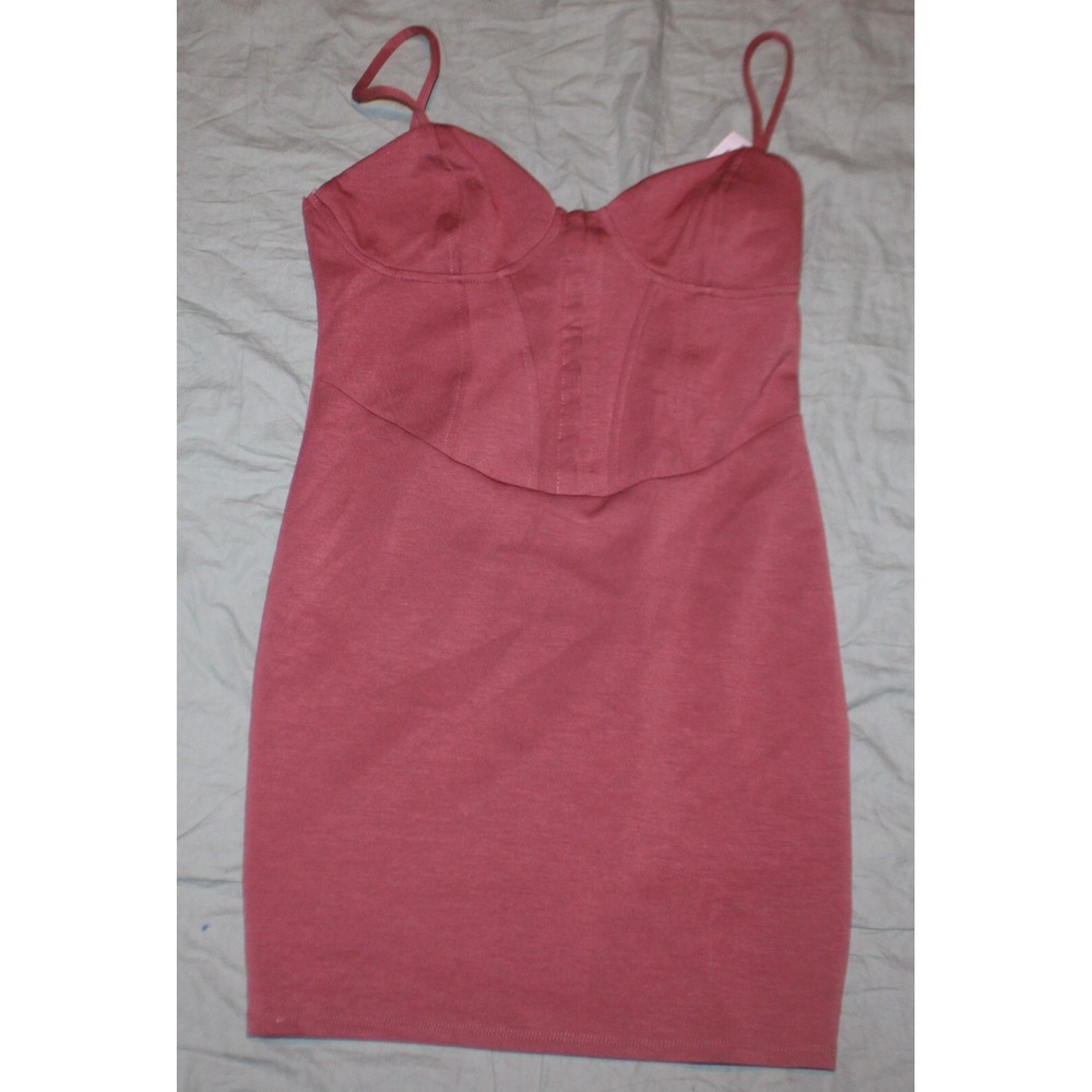 Women's Sleeveless Corset Mini Knit Bodycon Dress - Wild Fable Maroon L